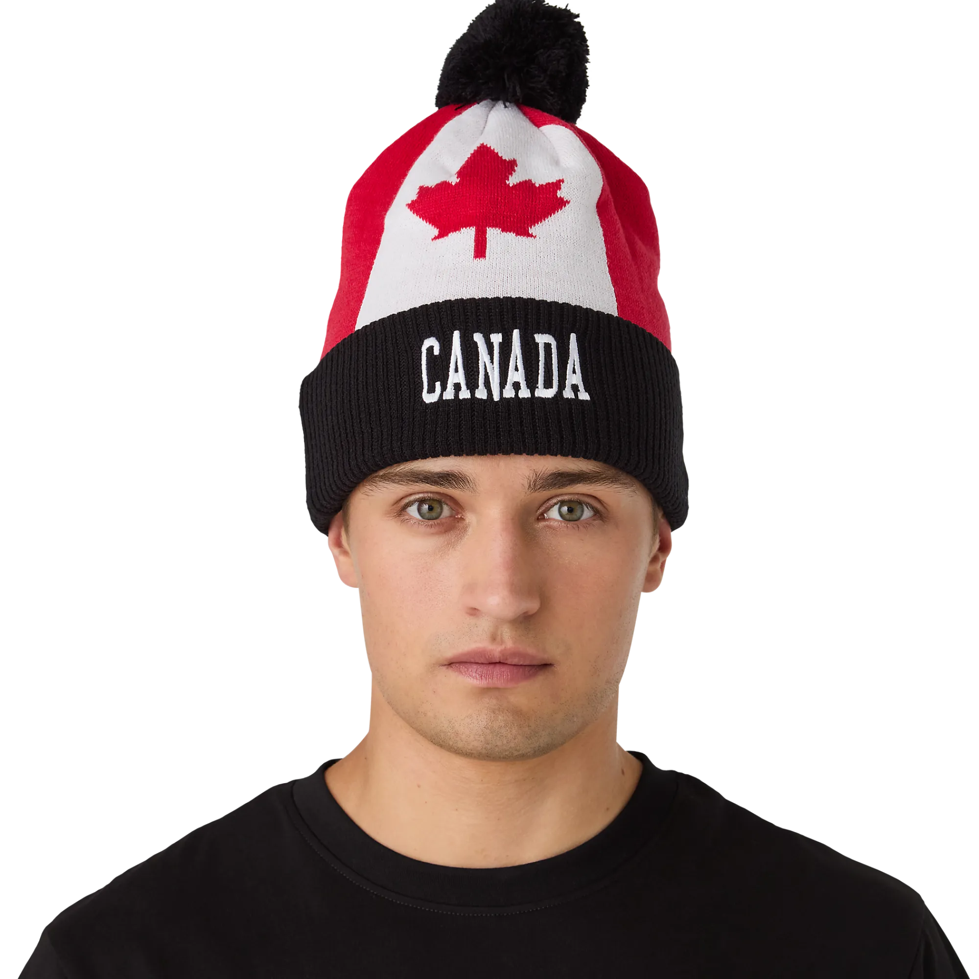 Outlet Canada Flag Pom Knit Flag|Mützen