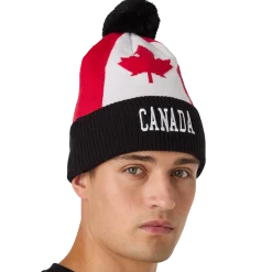 Outlet Canada Flag Pom Knit Flag|Mützen