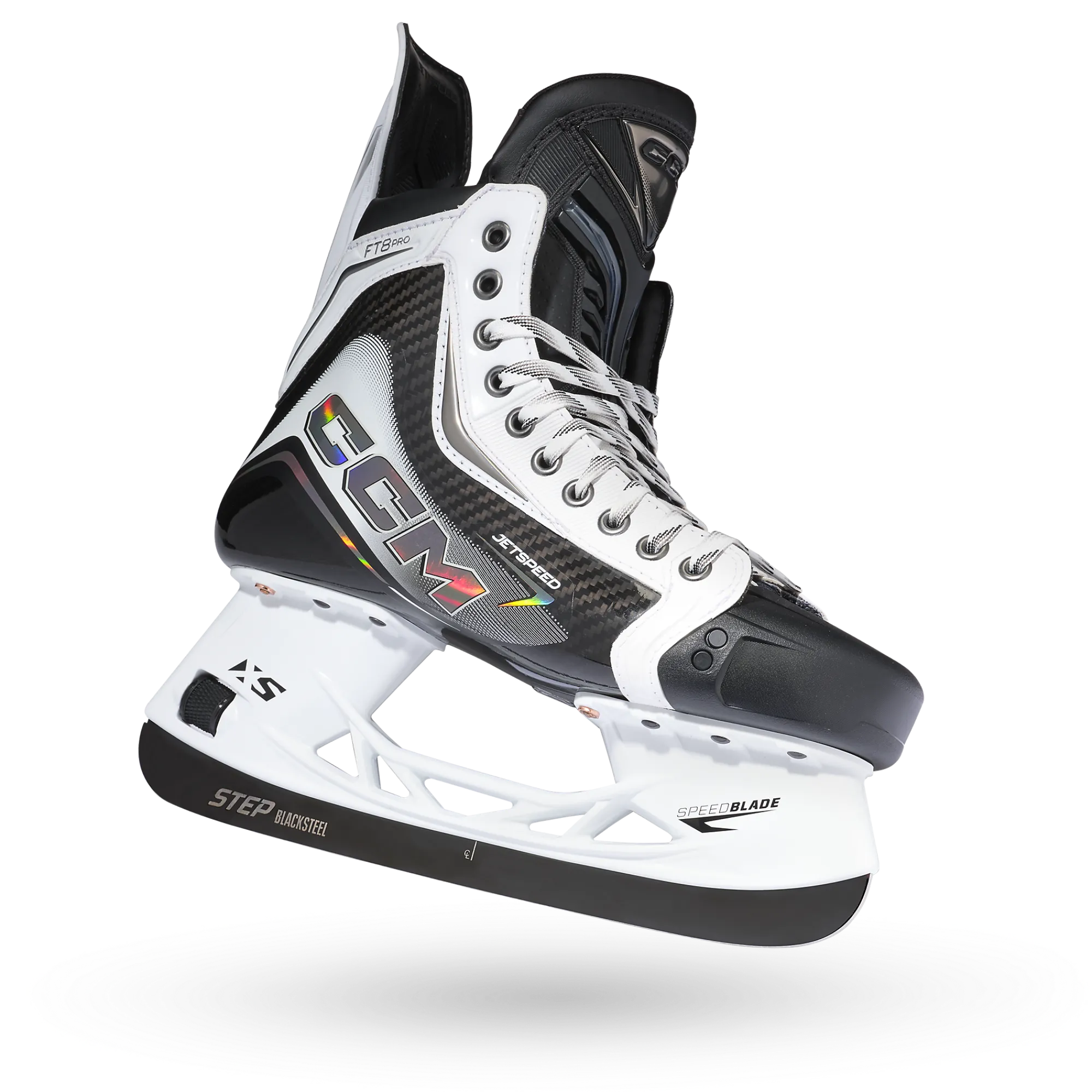 Clearance Jetspeed FT8 Pro Schlittschuh Weiße Sonderedition Senior Senior Schlittschuhe