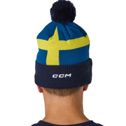 Sale Sweden Flag Pom Knit Flag|Mützen