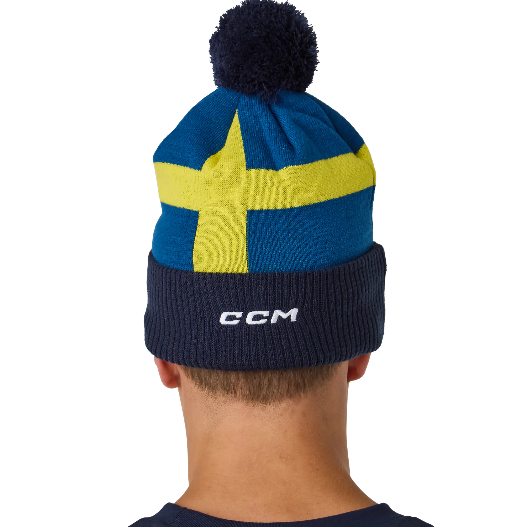 Sale Sweden Flag Pom Knit Flag|Mützen